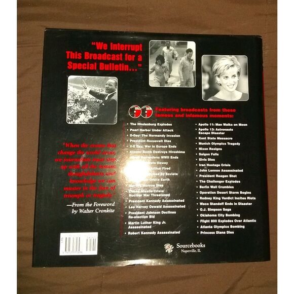 We Interrupt This Broadcast: Relive the History Hardcover Garner, Joe; Cronkite - Picture 2 of 7